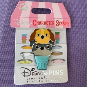 Disney Character Scoops Lady and the Tramp Limited Edition Pin